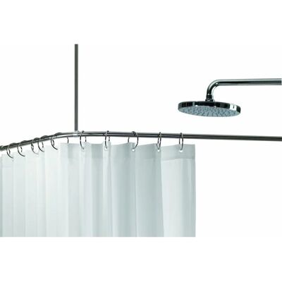Spirella Edelstahl Eckduschstange - 90x90cm - Grau Spirella Edelstahl Eckduschstange - 90x90cm - Grau