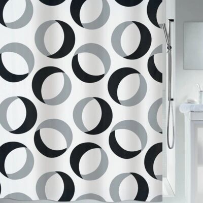 Tenda doccia Spirella 7610583151841 - Poliestere, Nero, Grigio, Bianco Tenda doccia Spirella 7610583151841 - Poliestere, Nero, Grigio, Bianco