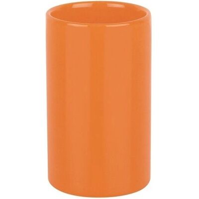 Portaspazzolino in ceramica arancione Spirella - Accessorio bagno Portaspazzolino in ceramica arancione Spirella - Accessorio bagno