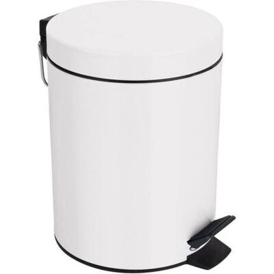 Spirella Sydney Steel White Trash Can - 5L Spirella Sydney Steel White Trash Can - 5L
