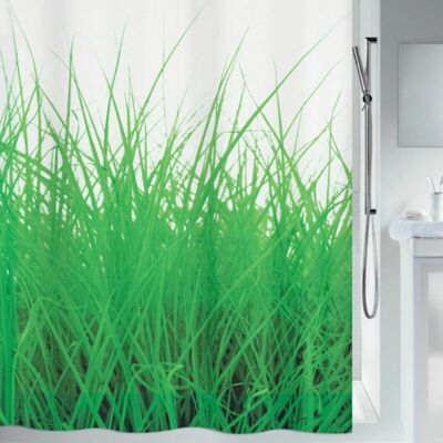 Spirella Modèle 7610583164049 Rideau de douche en polyester vert - Publicité Spirella Modèle 7610583164049 Rideau de douche en polyester vert - Publicité