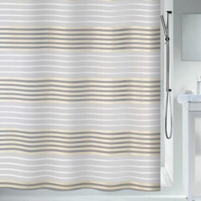 Cortina de ducha de poliéster beige Spirella - Accesorio de baño Cortina de ducha de poliéster beige Spirella - Accesorio de baño