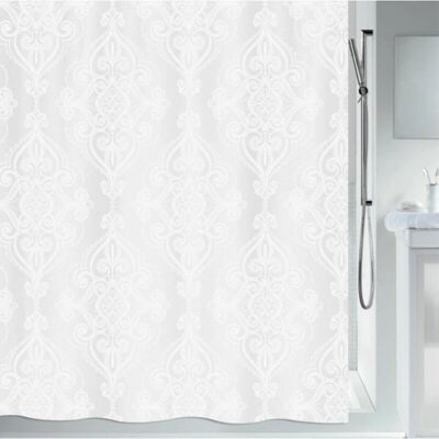 Rideau de douche Spirella 7610583171863 - Polyester Blanc - Publicité Rideau de douche Spirella 7610583171863 - Polyester Blanc - Publicité