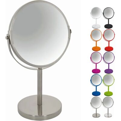 Miroir cosmétique Sydney gris de SPIRELLA - Grossissement 2x - Rond, 27cm - Publicité Miroir cosmétique Sydney gris de SPIRELLA - Grossissement 2x - Rond, 27cm - Publicité