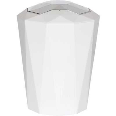 SPIRELLA Crystal Kosmetikeimer - 5L, Weiß, Schwingdeckel SPIRELLA Crystal Kosmetikeimer - 5L, Weiß, Schwingdeckel