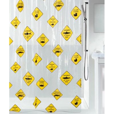 Tenda Doccia PEVA Danger di Spirella - Accessorio Bagno Impermeabile Tenda Doccia PEVA Danger di Spirella - Accessorio Bagno Impermeabile