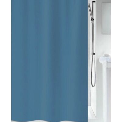 Spirella Primo Polyester Blue Shower Curtain - Bathroom Accessory Spirella Primo Polyester Blue Shower Curtain - Bathroom Accessory