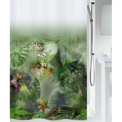 Spirella Jungle Polyester Multicolor Shower Curtain Spirella Jungle Polyester Multicolor Shower Curtain