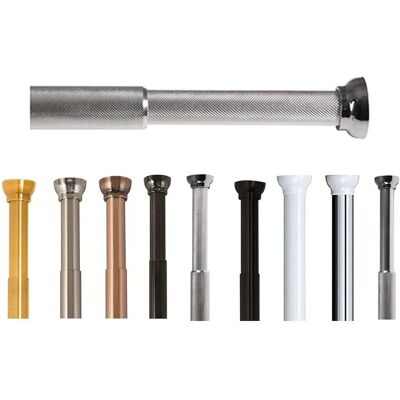 Spirella - Barra de cortina de ducha ajustable 125-220cm - Plata Spirella - Barra de cortina de ducha ajustable 125-220cm - Plata