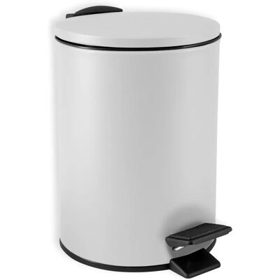 Spirella Adelar Stalen Prullenbak - Voetpedaal, 3L, Wit Spirella Adelar Stalen Prullenbak - Voetpedaal, 3L, Wit