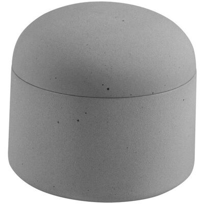Scatola di Stoccaggio in Ceramica Gemma di Spirella - Rotonda, Grigia - Accessorio Bagno Scatola di Stoccaggio in Ceramica Gemma di Spirella - Rotonda, Grigia - Accessorio Bagno