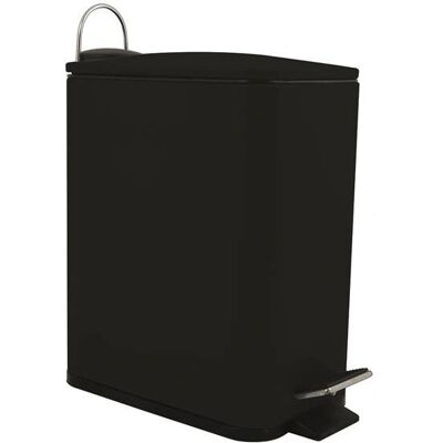 Poubelle Erik 5L Rectangulaire Acier Inoxydable Noir - Sac de Récupération - Publicité Poubelle Erik 5L Rectangulaire Acier Inoxydable Noir - Sac de Récupération - Publicité