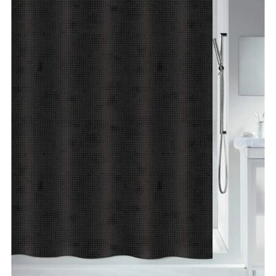 Spirella Georges Schwarzer Polyester Duschvorhang - Duschvorhang Spirella Georges Schwarzer Polyester Duschvorhang - Duschvorhang