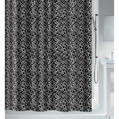 Spirella - Schwarzer & Weißer Polyester Duschvorhang - 180x180cm Spirella - Schwarzer & Weißer Polyester Duschvorhang - 180x180cm