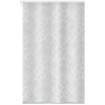 Rideau de Douche Spirella Peer - Polyester, Gris & Blanc - Rideau de Douche Rideau de Douche Spirella Peer - Polyester, Gris & Blanc - Rideau de Douche