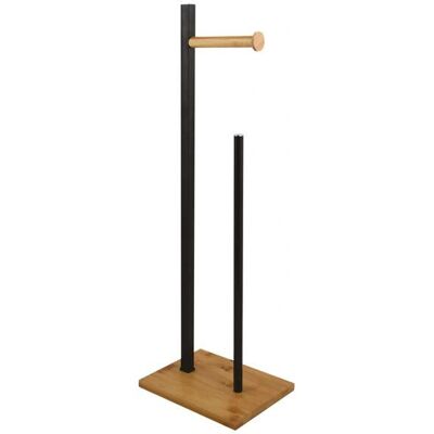 Spirella Alvar Toilet Paper Holder - Black, Bamboo Spirella Alvar Toilet Paper Holder - Black, Bamboo