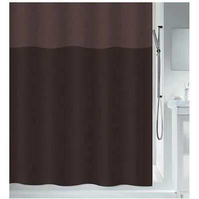Cortina de Ducha de Poliéster Marrón Spirella - Accesorio de Baño Cortina de Ducha de Poliéster Marrón Spirella - Accesorio de Baño