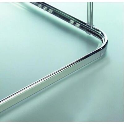 Spirella Surprise - Aluminio - 90x90cm - Acabado cepillado - Shower Curtain Rod Spirella Surprise - Aluminio - 90x90cm - Acabado cepillado - Shower Curtain Rod