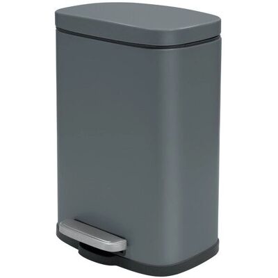 Spirella Akira Waste Container - 30L Steel Grey Spirella Akira Waste Container - 30L Steel Grey