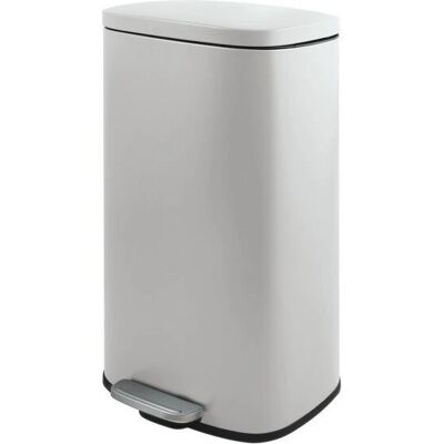 Spirella Akira 50L Contenitore rifiuti in acciaio bianco - Waste Container Spirella Akira 50L Contenitore rifiuti in acciaio bianco - Waste Container