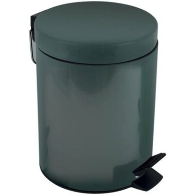 Spirella Sydney 3L Dark Green Pedal Trash Can Spirella Sydney 3L Dark Green Pedal Trash Can