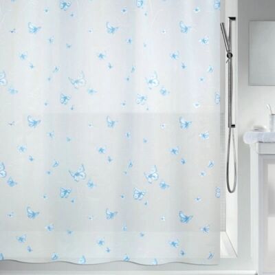 Spirella - 7610583281913 - Bleu - PEVA - Shower Curtain - Publicité Spirella - 7610583281913 - Bleu - PEVA - Shower Curtain - Publicité