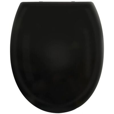 Sedile WC Harry Spirella - Cerniere in Zinco, Nero - Accessorio bagno Sedile WC Harry Spirella - Cerniere in Zinco, Nero - Accessorio bagno
