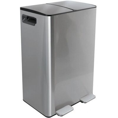 MSV Aliya Trash Bin - Rectangular Grey - 40L Recycling MSV Aliya Trash Bin - Rectangular Grey - 40L Recycling