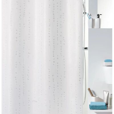 Spirella Weiße Polyester Duschvorhang - 180x200cm - Wasserabweisend & Anti-Schimmel Spirella Weiße Polyester Duschvorhang - 180x200cm - Wasserabweisend & Anti-Schimmel