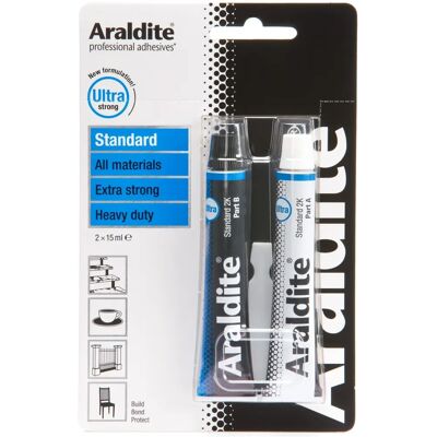 Araldite ARA-400001 Standard Epoxy - 2x15ml Heavy Duty Bond Araldite ARA-400001 Standard Epoxy - 2x15ml Heavy Duty Bond