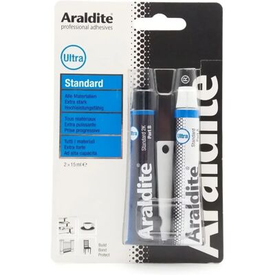 Ensemble Standard Araldite 2X15ML - Colle Époxy - Publicité Ensemble Standard Araldite 2X15ML - Colle Époxy - Publicité
