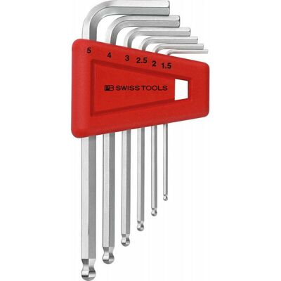 Juego de Llaves Allen en soporte de plástico 6 unidades - Cabeza esférica PB Swiss Tools Juego de Llaves Allen en soporte de plástico 6 unidades - Cabeza esférica PB Swiss Tools