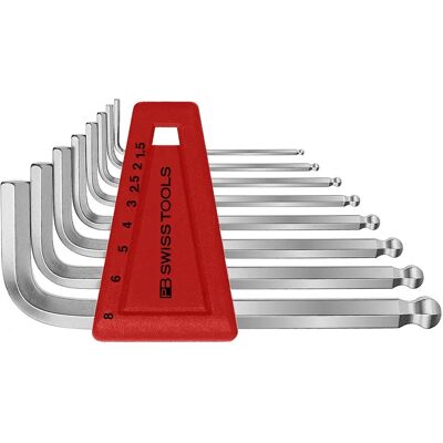 Juego de llaves Allen compactas con cabeza de bola - 8 piezas Juego de llaves Allen compactas con cabeza de bola - 8 piezas