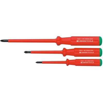 PB Swiss Tools - Isoliertes Kreuzschlitz-Schrauberset - Elektrisch bis 1000 V PB Swiss Tools - Isoliertes Kreuzschlitz-Schrauberset - Elektrisch bis 1000 V