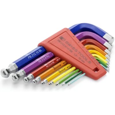 PB SWISS TOOLS - Ensemble de clés Allen pliées - Code couleur arc-en-ciel - Publicité PB SWISS TOOLS - Ensemble de clés Allen pliées - Code couleur arc-en-ciel - Publicité
