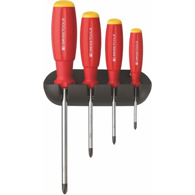 PB Swiss Tools - Juego compacto de destornilladores Phillips 4 uds. - Soporte de pared - PH 8242 PB Swiss Tools - Juego compacto de destornilladores Phillips 4 uds. - Soporte de pared - PH 8242