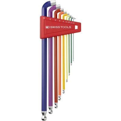 PB Swiss Tools Kompaktes Regenbogen-Sechskantschlüssel-Set PB Swiss Tools Kompaktes Regenbogen-Sechskantschlüssel-Set