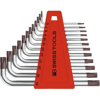 PB SWISS TOOLS - Satz gebogener Schraubendreher für Torx-Schrauben, verchromt, 50 mm Gesamtlänge PB SWISS TOOLS - Satz gebogener Schraubendreher für Torx-Schrauben, verchromt, 50 mm Gesamtlänge