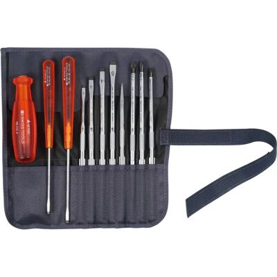 PB Swiss Tools - Schraubenzieher-Set mit 11 Teilen - Robuster 'multicraft'-Griff PB Swiss Tools - Schraubenzieher-Set mit 11 Teilen - Robuster 'multicraft'-Griff