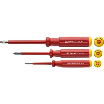 Set di cacciaviti Phillips isolati PB Swiss Tools - 3 pezzi VDE Set di cacciaviti Phillips isolati PB Swiss Tools - 3 pezzi VDE
