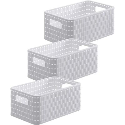 Rotho Modello 6608601100WS - Contenitore, Rettangolare, Rattan, Bianco - Stoccaggio Rotho Modello 6608601100WS - Contenitore, Rettangolare, Rattan, Bianco - Stoccaggio