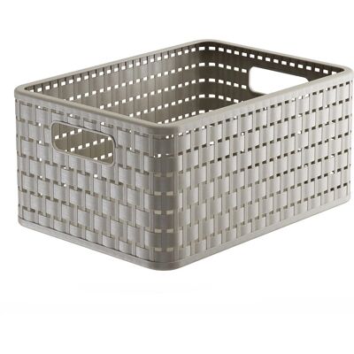 Rotho Modell 1168422000 - Rechteckiger Aufbewahrungsbehälter - Rattan-Optik - 14l Rotho Modell 1168422000 - Rechteckiger Aufbewahrungsbehälter - Rattan-Optik - 14l