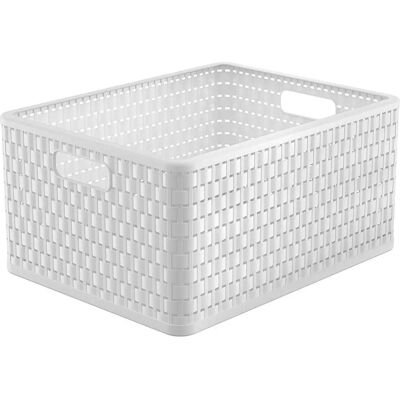 Rotho Country Aufbewahrungsbox - BPA-freier Kunststoff, Weiß, 28L Rotho Country Aufbewahrungsbox - BPA-freier Kunststoff, Weiß, 28L