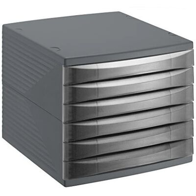 Rotho Storage Tray - 11081 - Rectangular - Anthracite - Office Organizer Rotho Storage Tray - 11081 - Rectangular - Anthracite - Office Organizer
