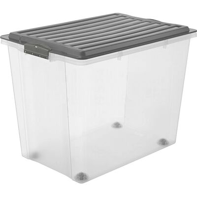 Rotho Graue Aufbewahrungsbox - 70L - Rechteckig Rotho Graue Aufbewahrungsbox - 70L - Rechteckig
