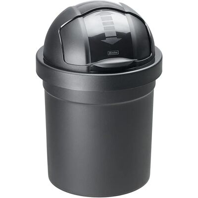 Rotho Roll Bob 10L Schwarz - Abfalleimer Rotho Roll Bob 10L Schwarz - Abfalleimer