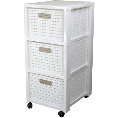 Regał magazynowy Rotho biały z 3 szufladami - 71 x 32,5 x 37,5 cm Regał magazynowy Rotho biały z 3 szufladami - 71 x 32,5 x 37,5 cm
