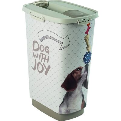 Contenant Alimentaire Rotho Cody - 50L - Plastique - Beige - Publicité Contenant Alimentaire Rotho Cody - 50L - Plastique - Beige - Publicité