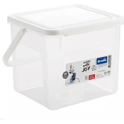 Rotho Basic Wit Transparant Opslagdoos 4,5 L Rotho Basic Wit Transparant Opslagdoos 4,5 L