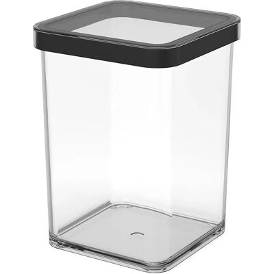 Rotho Schwarzer transparenter Behälter - Lebensmittelsicher - 1L Rotho Schwarzer transparenter Behälter - Lebensmittelsicher - 1L